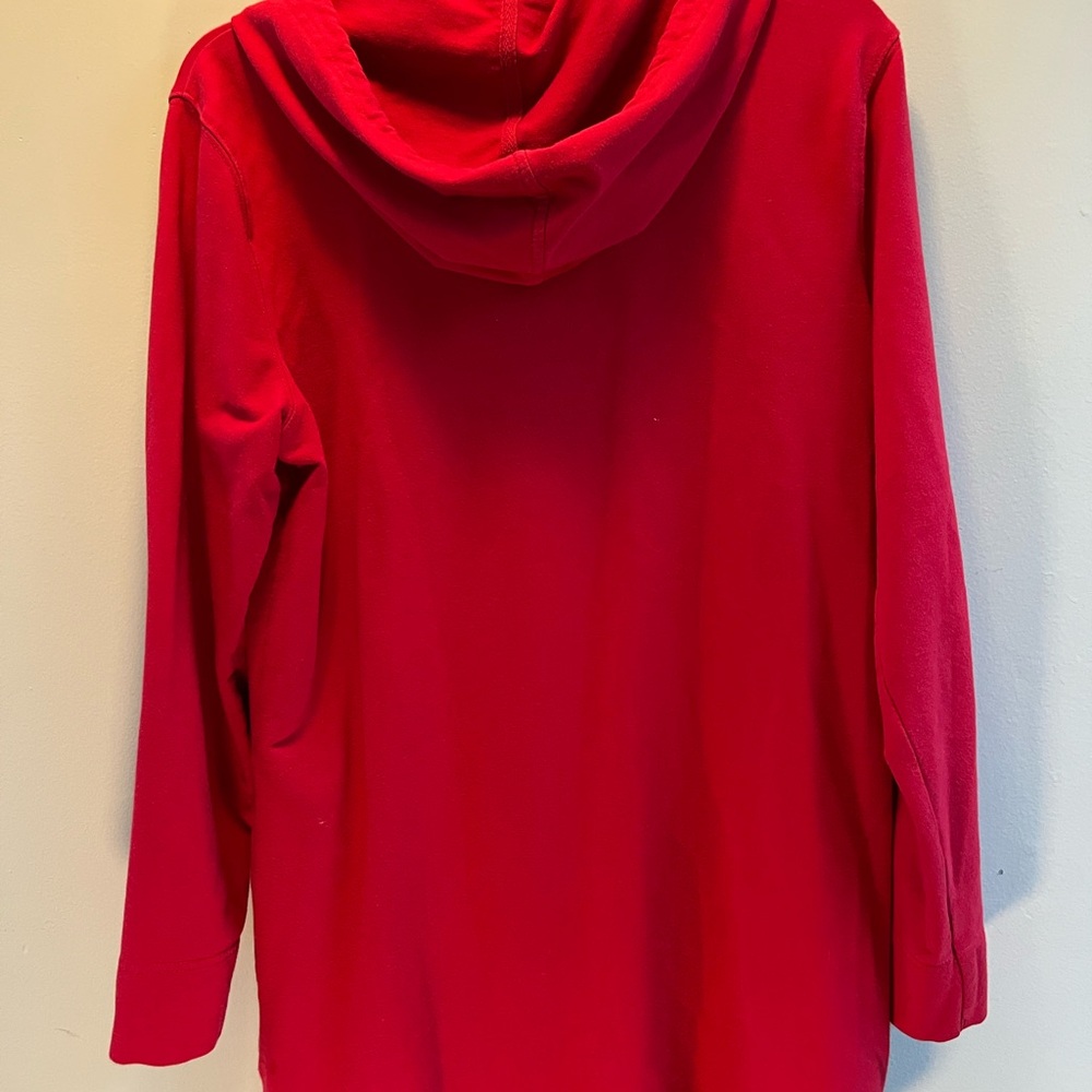Red Tunic Hooded Sweatshirt